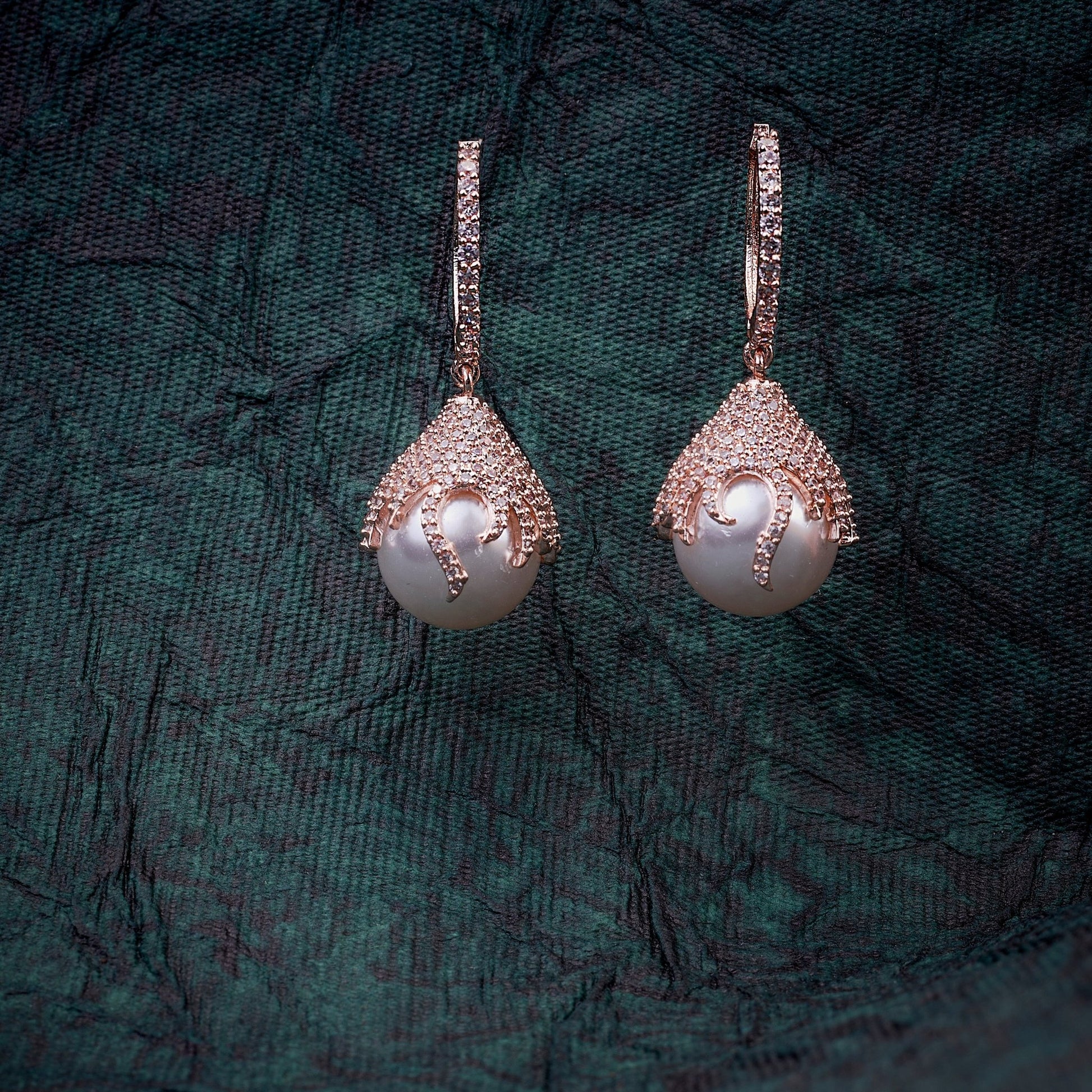 Opal Touch - Rose Gold Gleam Earrings - Earrings