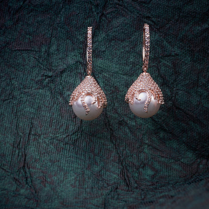 Opal Touch - Rose Gold Gleam Earrings - Earrings