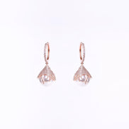 Opal Touch - Rose Gold Gleam Earrings - Earrings