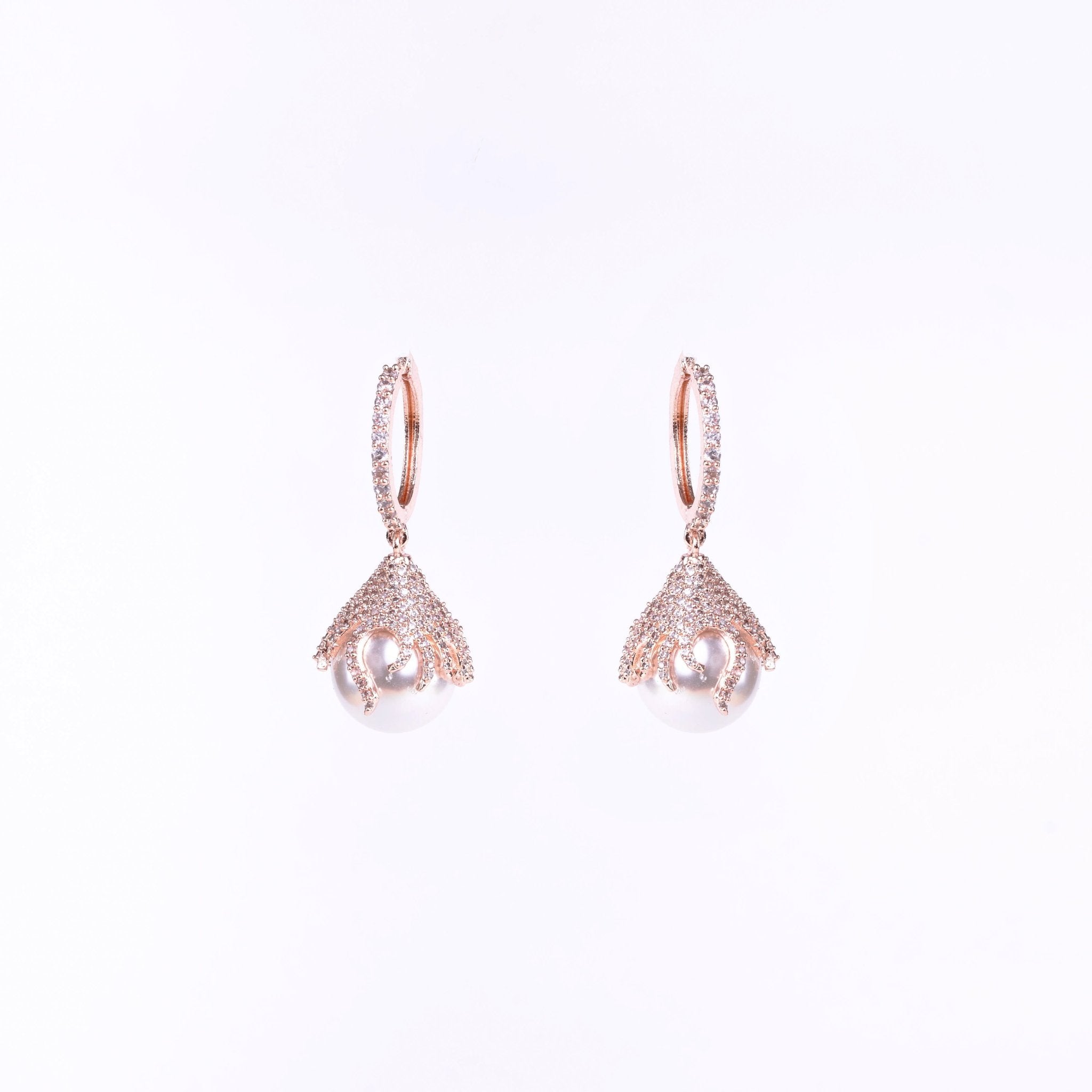 Opal Touch - Rose Gold Gleam Earrings - Earrings