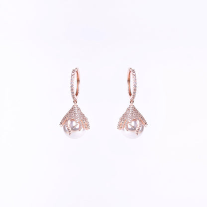 Opal Touch - Rose Gold Gleam Earrings - Earrings
