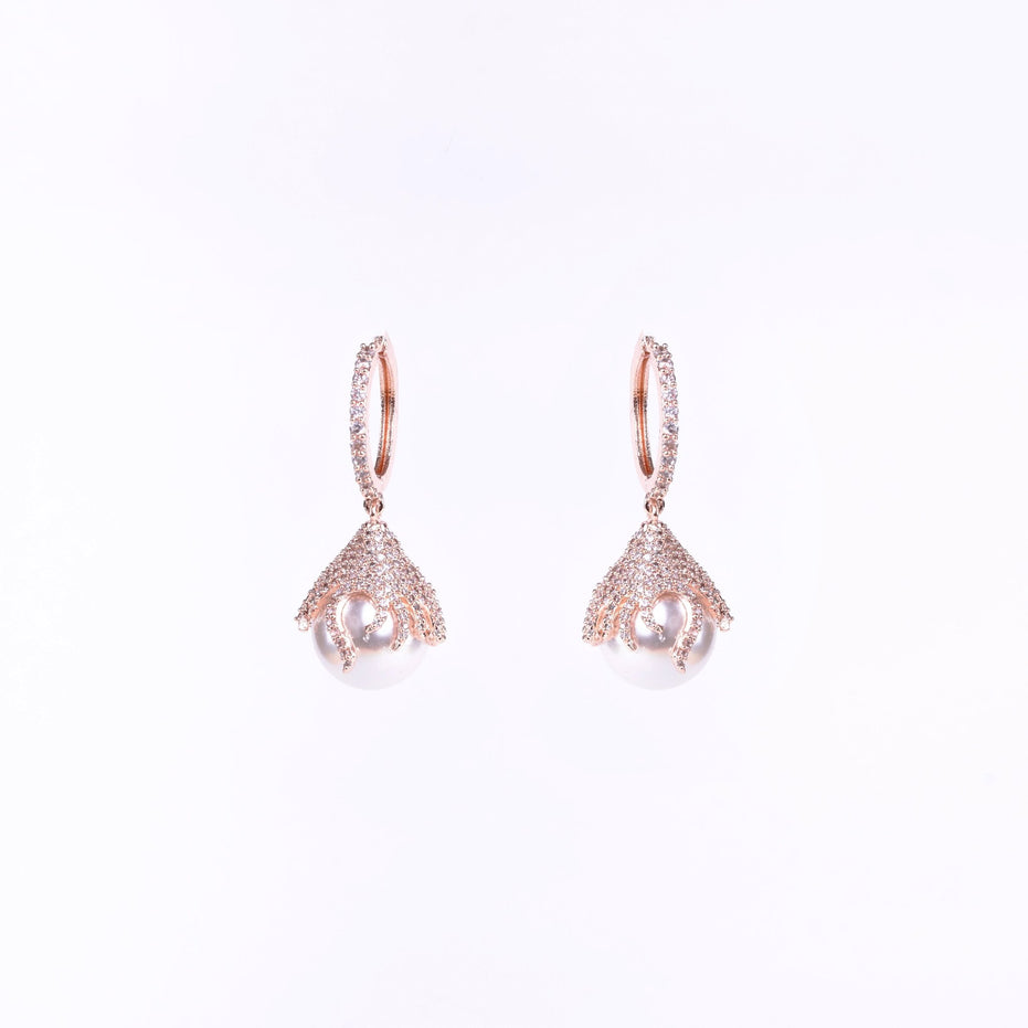 Opal Touch - Rose Gold Gleam Earrings - Earrings