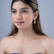 Jhumka - Rose Gold Gleam Layered Jhumkas - Opal Touch