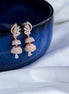 Jhumka - Rose Gold Gleam Layered Jhumkas - Opal Touch