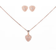 Opal Touch - Rose Gold Locket Set with Intricate Pattern - Locket Set