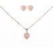 Opal Touch - Rose Gold Locket Set with Intricate Pattern - Locket Set