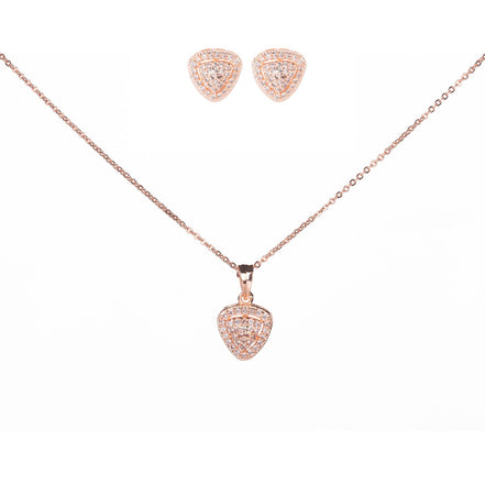 Opal Touch - Rose Gold Locket Set with Intricate Pattern - Locket Set
