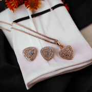 Opal Touch - Rose Gold Locket Set with Intricate Pattern - Locket Set