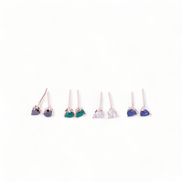 Opal Touch - Rose Gold Plated 5 Color Changeable Earrings - Earrings