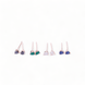 Opal Touch - Rose Gold Plated 5 Color Changeable Earrings - Earrings