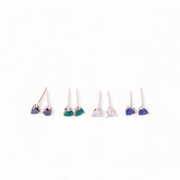 Opal Touch - Rose Gold Plated 5 Color Changeable Earrings - Earrings