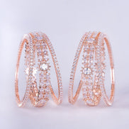 Opal Touch - Rose Gold Radiance Bangles (Pack of 6) - Bangles