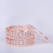 Opal Touch - Rose Gold Radiance Bangles (Pack of 6) - Bangles