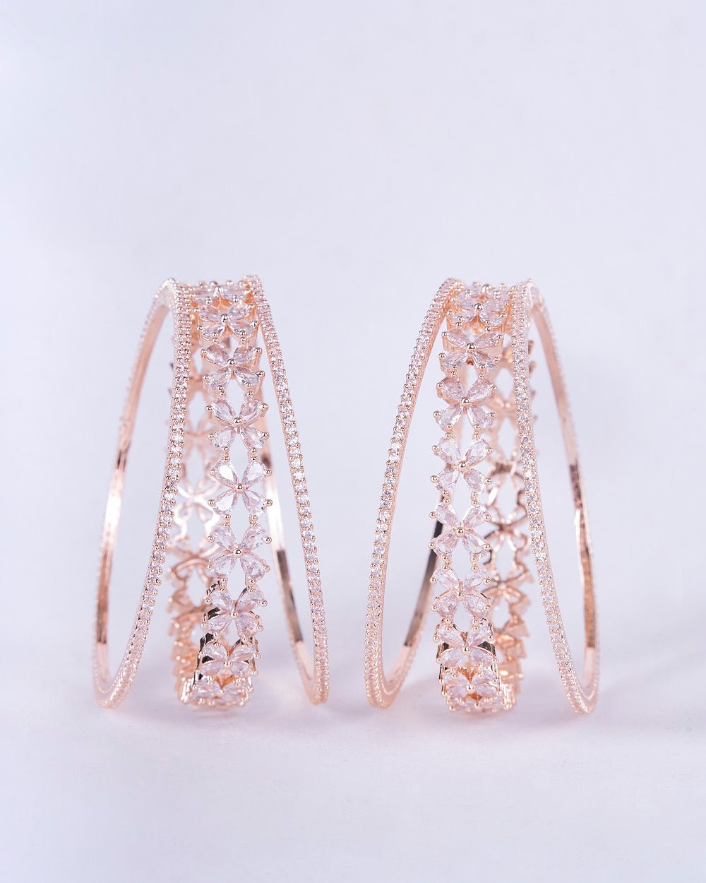 Opal Touch - Rose Gold Radiance Bangles (Pack of 6) - Bangles