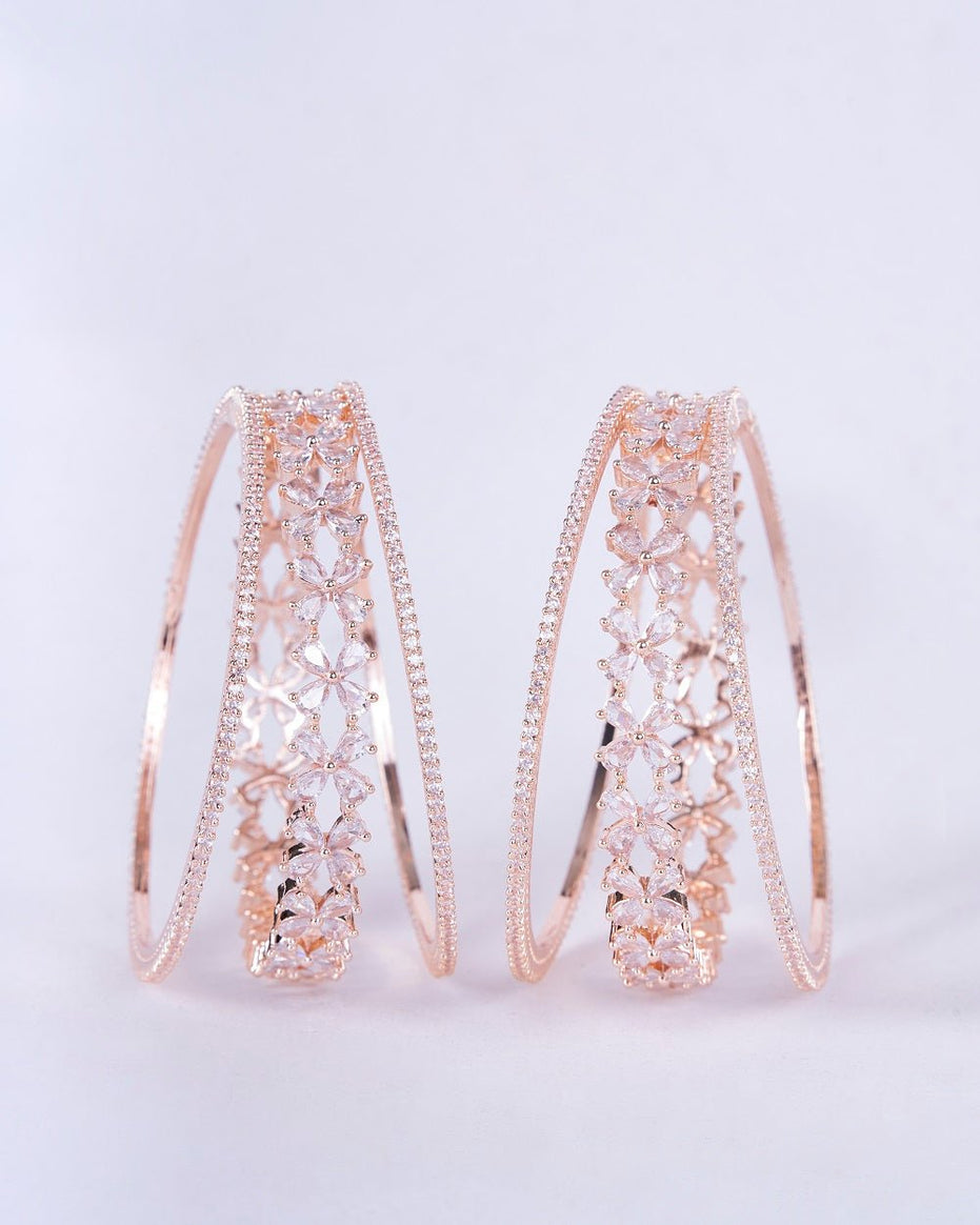 Opal Touch - Rose Gold Radiance Bangles (Pack of 6) - Bangles