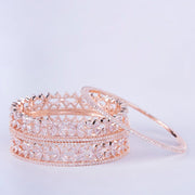 Opal Touch - Rose Gold Radiance Bangles (Pack of 6) - Bangles