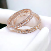Opal Touch - Rose Gold Radiance Bangles Set (Pack of 2) - Bangles