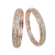 Opal Touch - Rose Gold Radiance Bangles Set (Pack of 2) - Bangles