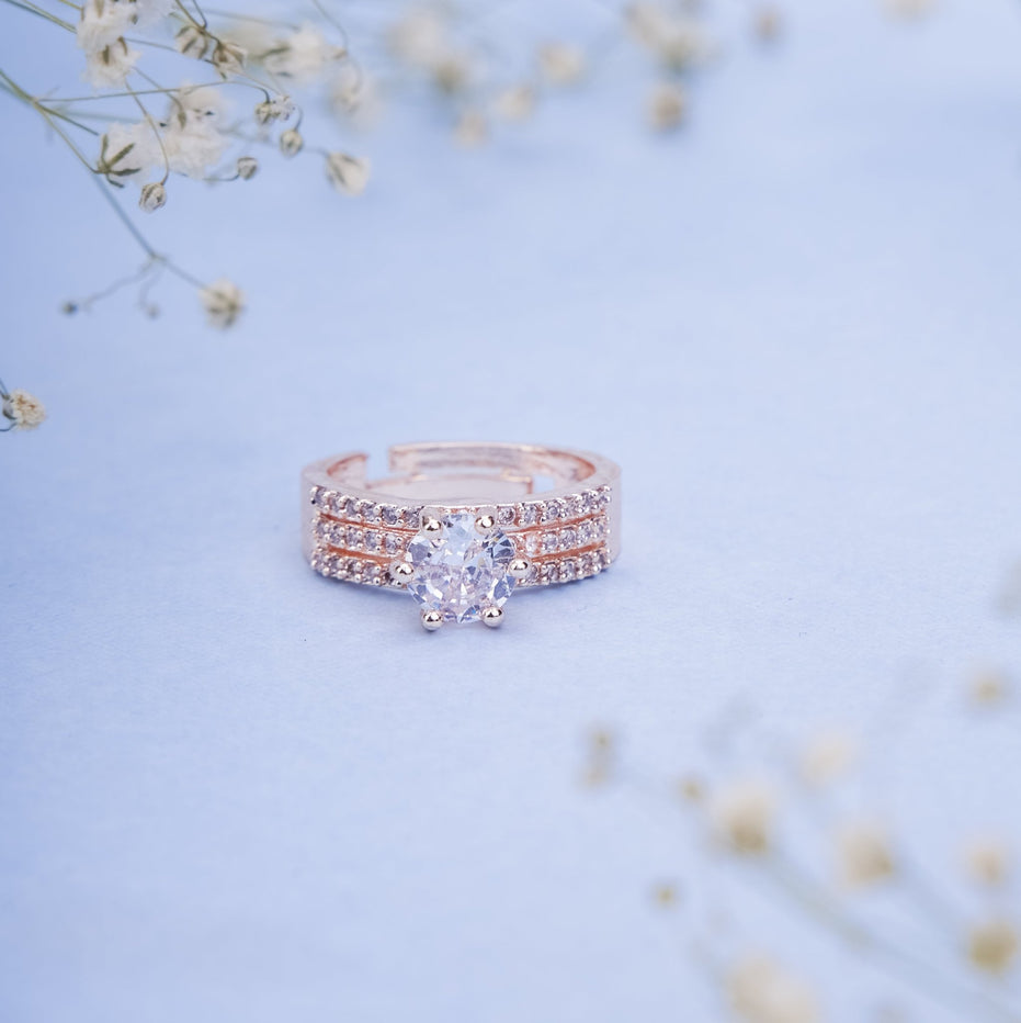 Opal Touch - Rose Gold Wedding Elegance Ring - Rings