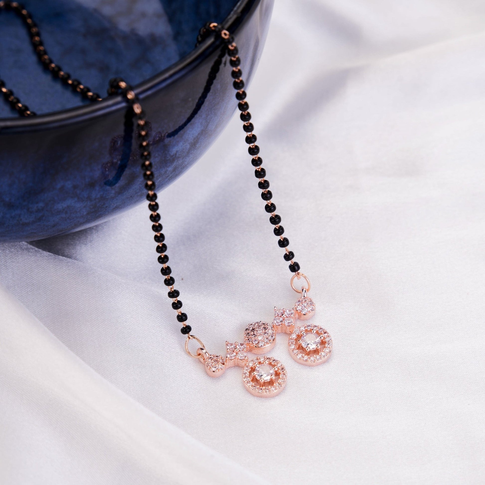 Mangalsutra - Rose Gold Whisper Mangalsutra - Opal Touch