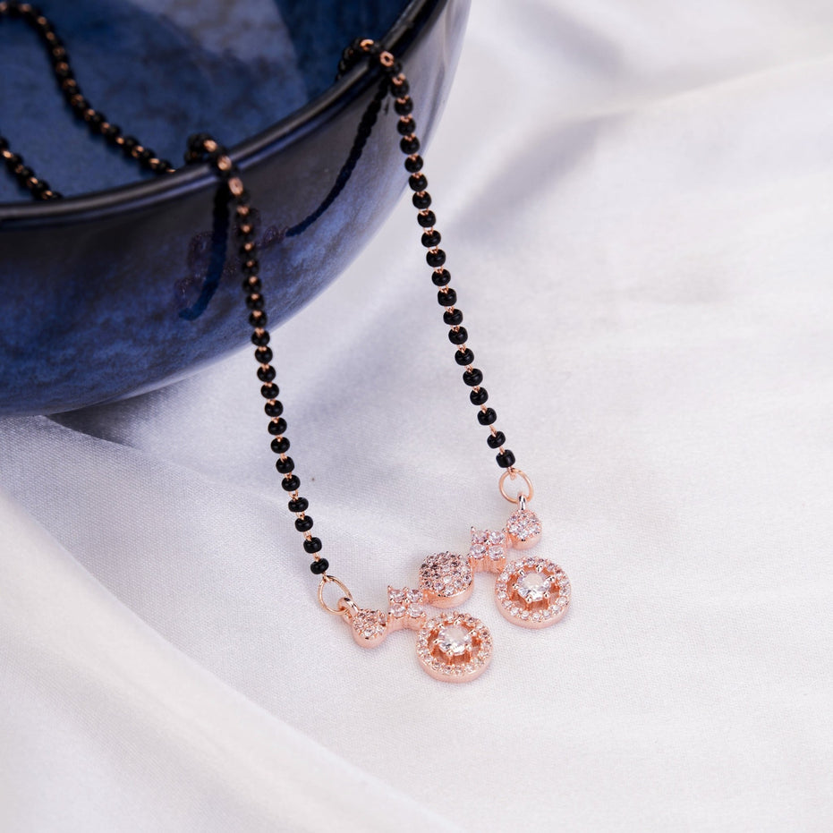 Mangalsutra - Rose Gold Whisper Mangalsutra - Opal Touch