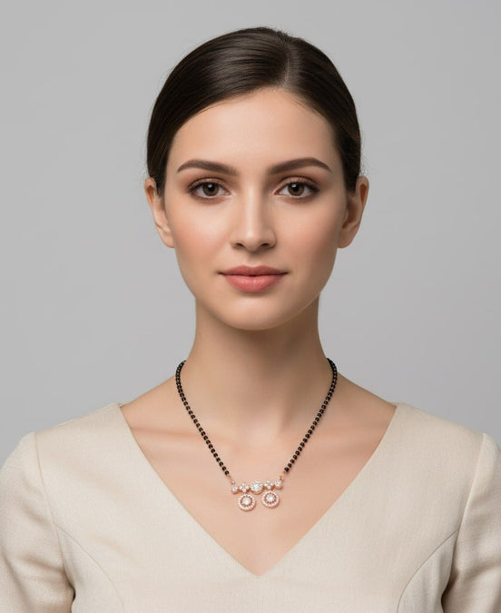 Rose Gold Whisper Mangalsutra - Opal Touch