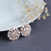 Studs - Rose Gold White opulence Studs - Opal Touch
