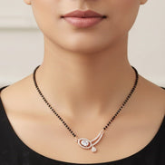 Rose Petal Whispers Mangalsutra - Opal Touch