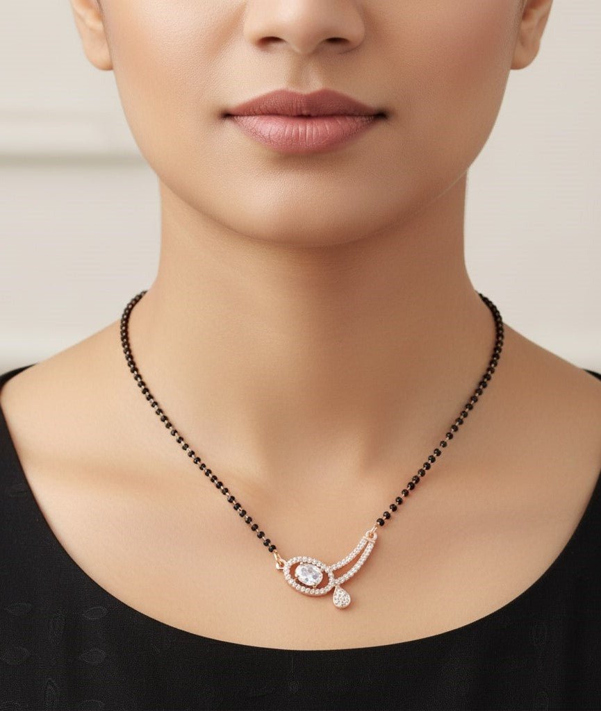 Rose Petal Whispers Mangalsutra - Opal Touch