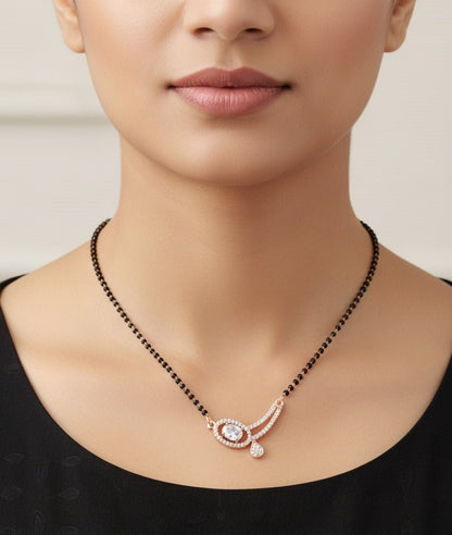 Rose Petal Whispers Mangalsutra - Opal Touch