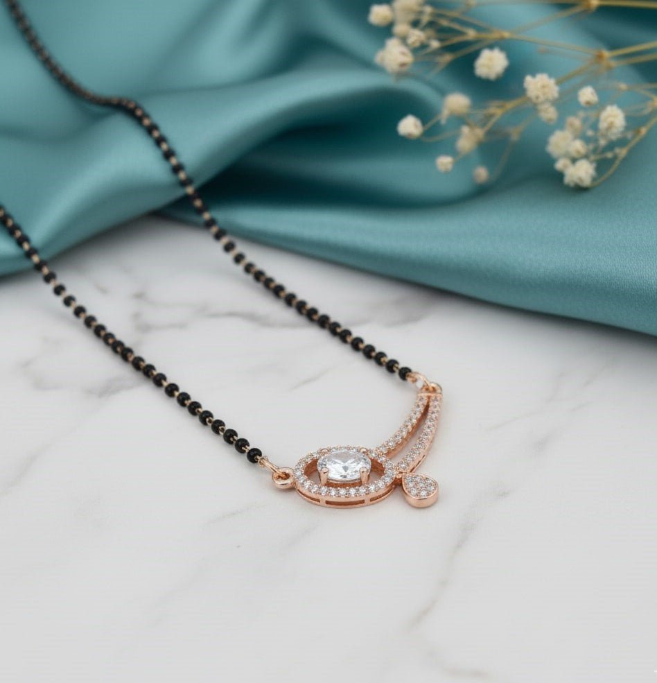 Rose Petal Whispers Mangalsutra - Opal Touch