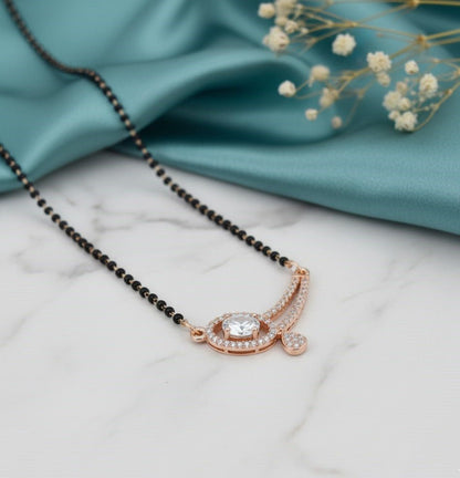 Rose Petal Whispers Mangalsutra - Opal Touch