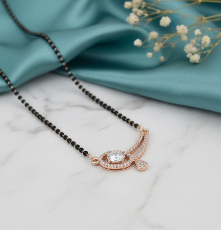 Rose Petal Whispers Mangalsutra - Opal Touch