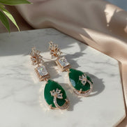 Rose Quartz Elegance Earrings - Opal Touch