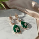Rose Quartz Elegance Earrings - Opal Touch