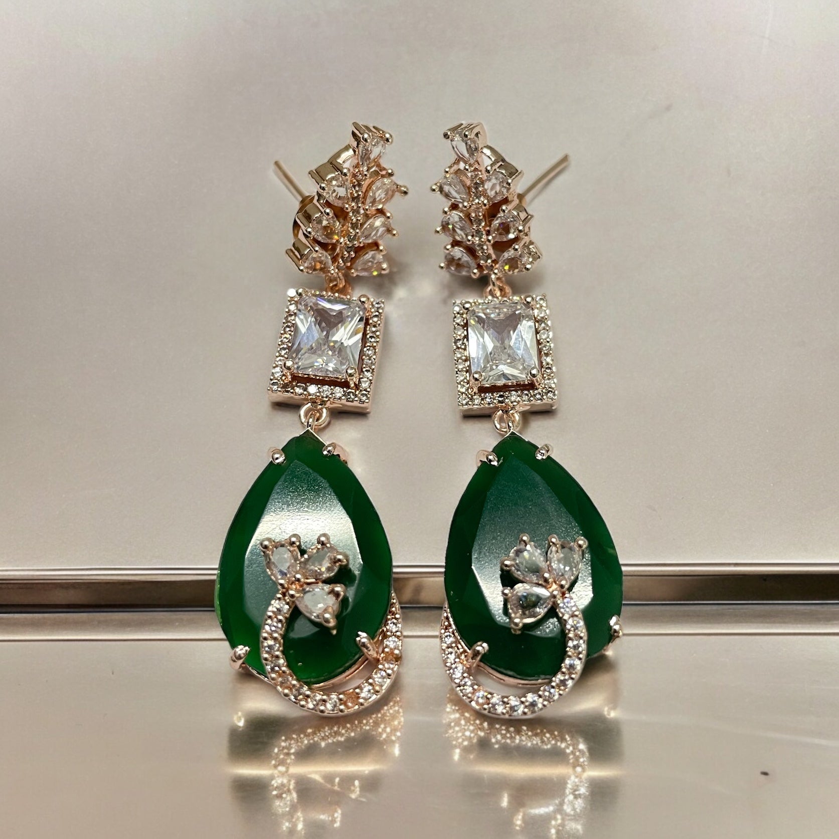 Earrings - Rose Quartz Elegance Earrings - Opal Touch
