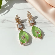 Rose Quartz Elegance Earrings - Opal Touch