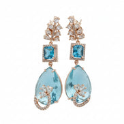 Rose Quartz Elegance Earrings - Opal Touch