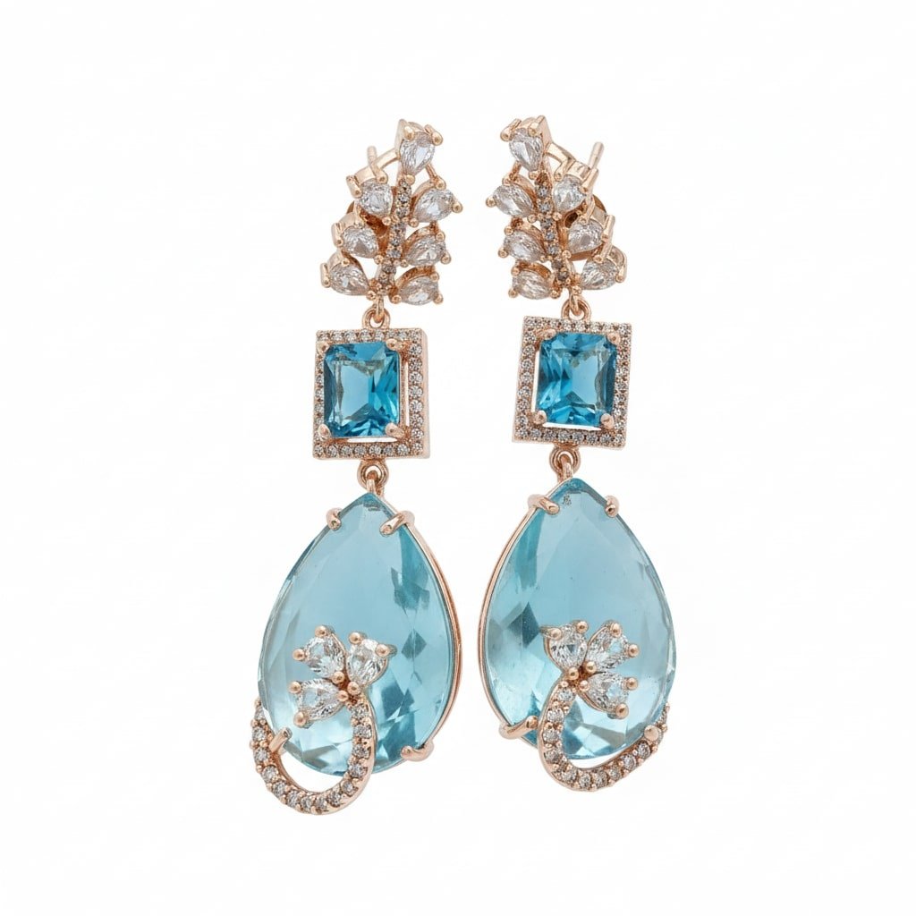 Rose Quartz Elegance Earrings - Opal Touch