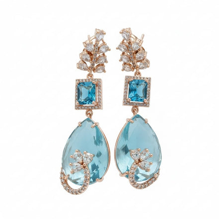 Rose Quartz Elegance Earrings - Opal Touch