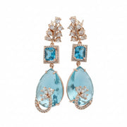 Rose Quartz Elegance Earrings - Opal Touch
