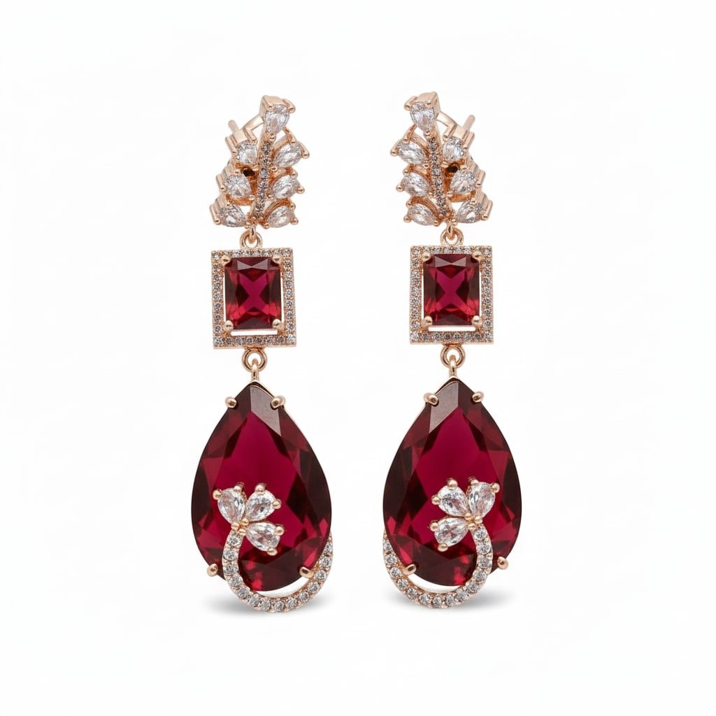 Rose Quartz Elegance Earrings - Opal Touch