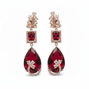 Rose Quartz Elegance Earrings - Opal Touch