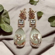 Earrings - Rose Quartz Elegance Earrings - Opal Touch