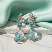 Rose Quartz Elegance Earrings - Opal Touch