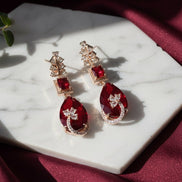 Rose Quartz Elegance Earrings - Opal Touch