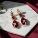 Rose Quartz Elegance Earrings - Opal Touch