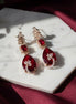 Rose Quartz Elegance Earrings - Opal Touch