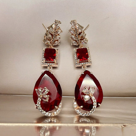 Earrings - Rose Quartz Elegance Earrings - Opal Touch
