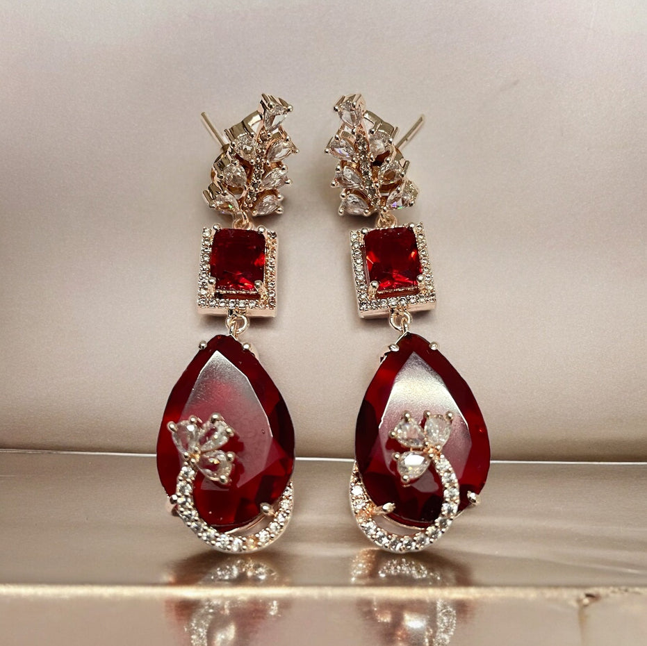 Earrings - Rose Quartz Elegance Earrings - Opal Touch